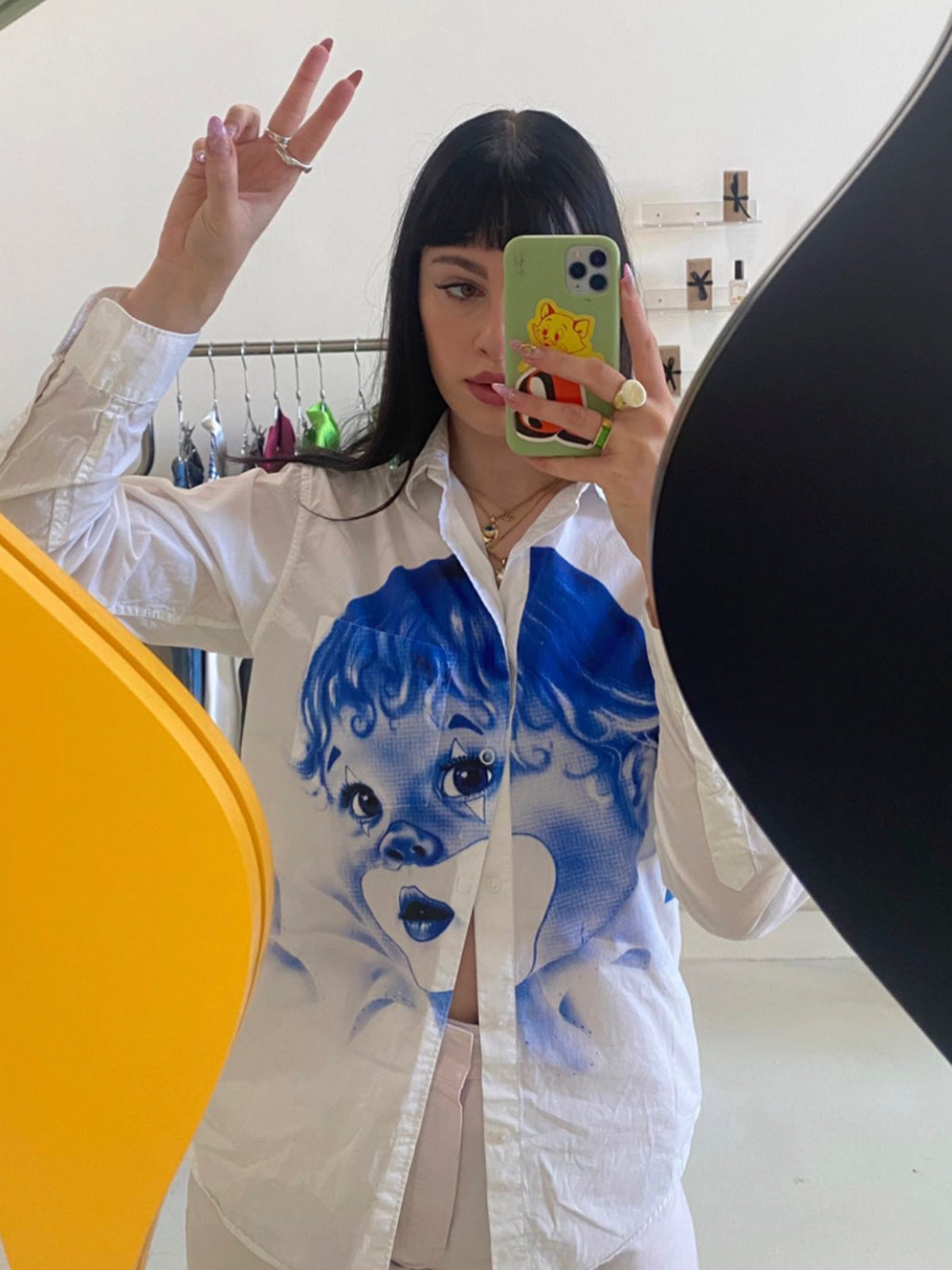 LONG SLEEVE button up payasito camisa