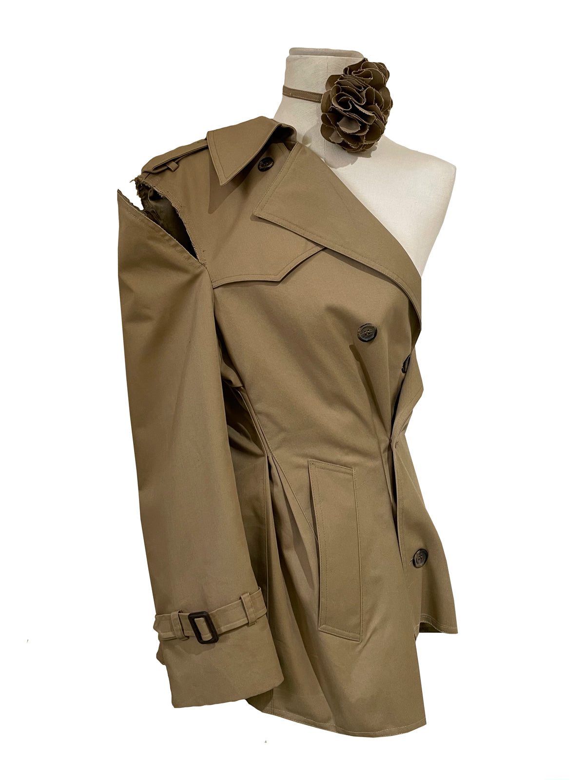 vestido gabardina