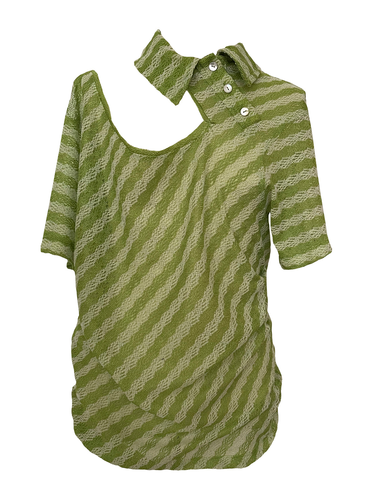 GREEN ASYMETRIC POLO