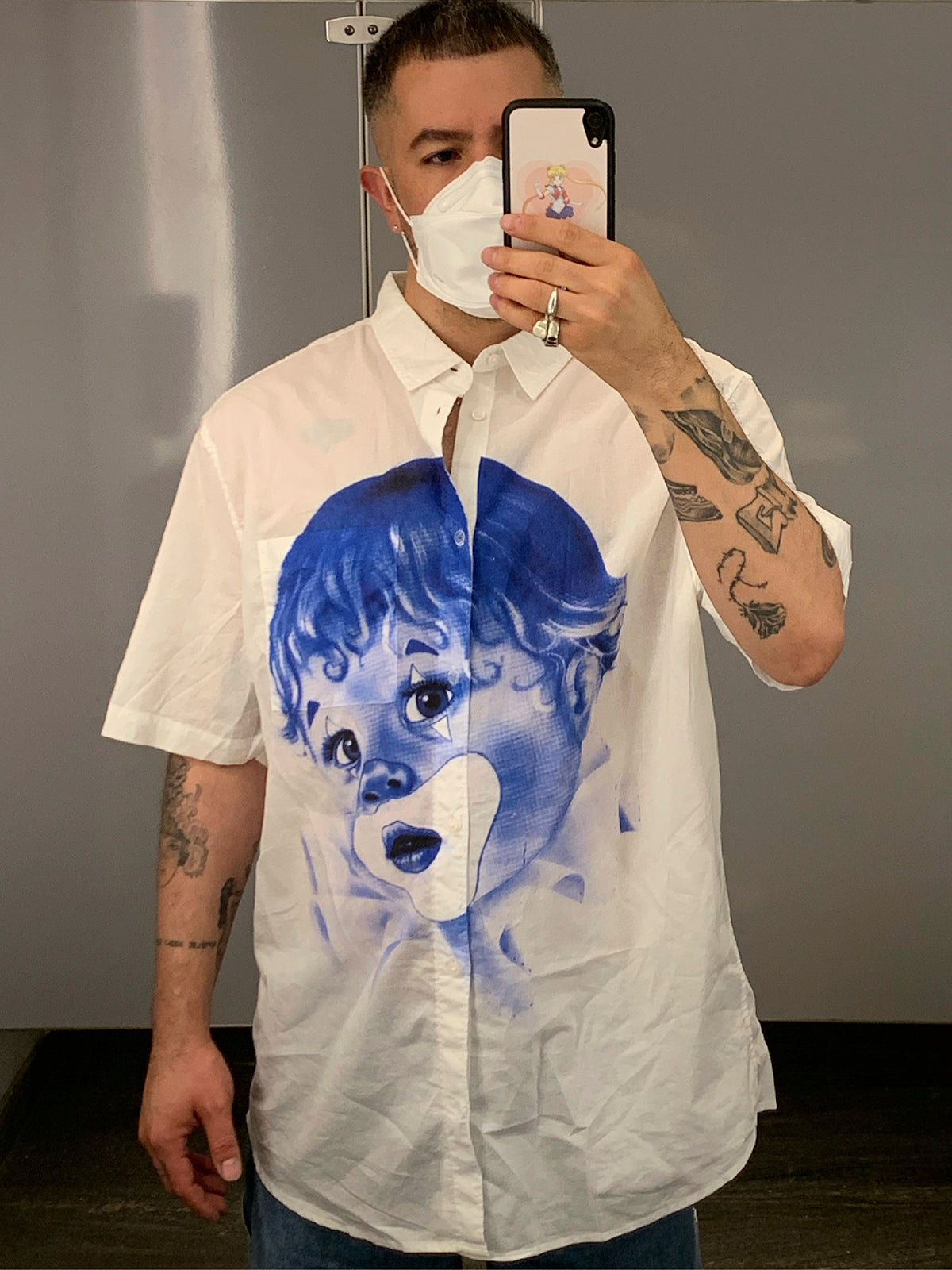 short sleeve button up payasito camisa